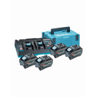 Makita 40v li-ion max set de 4 batteries 5.0ah - chargeur - mbox - 191u42-2