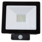 Projecteur plat noir 50w led avec radar