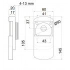 Protection magnétique disec pour cylindre rond - diamètre 50mm max. - laiton brillant mg351minifol
