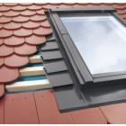 Raccord fenêtre de toit gris EDP pose traditionnelle petite tuile plate VELUX
