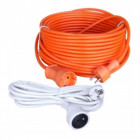 Rallonge électrique 5 m Cable : 3 x 1 mm² - 10 A Blanc Prise : Cylindrique avec terre