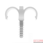 Seau 100 ramclip blanc double 20mm pour gaines souples