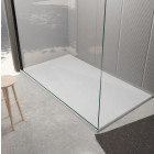Receveur de douche 90x160x2.6 cm en smc finition ardoise - blanc mat - rock 2 white Aurlane - FAC1052