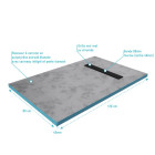 Receveur de douche à carreler 80x120cm - Grille caniveau linéaire Noir mat Aurlane - FAC343