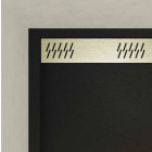 Receveur en acrylique Noir effet pierre 90x140x5 cm + Grilles linéaires chrome et Or Brossé - METEORA Aurlane - PACR311