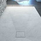 Receveur à poser en matériaux composite SMC - Finition ardoise blanc mat - 90×140 cm Aurlane - FAC204