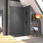 Retour pour paroi de douche à l’italienne - 80x200 verre transparent 8mm Aurlane - FAC615