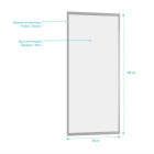 Retour pour paroi pour douche 80x200 cm - Profilés chrome - Verre transparent 6mm - CHROMED CRUSH Aurlane - FAC775