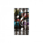 Rideau de douche musique multicolore 180 x 200 polyester music msv