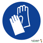 Disque obligation de porter des gants - Ø300 mm - NOVAP - 4061658