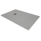 Receveur de douche en résine extra plat à poser 90x160cm - ciment (gris) - rio