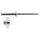 Rivets Etanches Alu / Acier Tete Plate - 4.8 x 12 mm