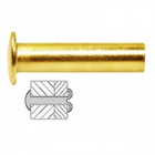 Rivets Tubulaires Acier / Laiton - 8 x 12 mm