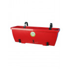 Riviera-jardiniere eva 57 rouge + support metal
