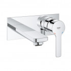 Façade lineare mitigeur monocommande 2 trous lavabo taille m, chrome