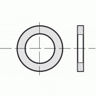 Rondelles plates série moyenne mu inox a4, diamètre 10 mm, boîte de 100 pièces
