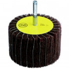 Roue à lamelles de 50 x 30 mm, en non-tissé sur tige, Degré de finesse : grossier, Modèle Corindon