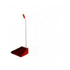 Pelle à déchets rainbow acier poudré époxy rouge long manche