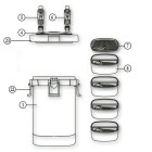 Filtre extérieur bio d'aquarium 1000 litres par heure 4 phases matériaux pompe 