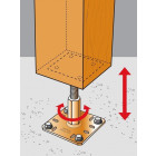 Pied de poteau réglable prêt-à-fixer simpson - kit complet avec fixations - kit fix pprc