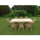 Ensemble de jardin en teck premium astana 8 chaises jenae