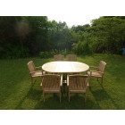 Ensemble de jardin en teck premium sawah 6 fauteuils audia