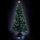 Sapin fibre optique vert 120cm avec cimier