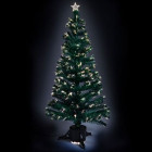 Sapin fibre optique vert 150cm avec cimier malocash