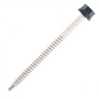 Vis bac acier SCELL-IT sommet nervuré Support bois - Ø6.3 x 75 mm - TH12 - Noir RAL9005 - Sachet de 100 - ZTW-63075-9005
