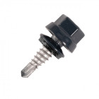 Vis bac acier SCELL-IT Couturage - Ø6.3 x 22 mm - TH12 - Gris terre d'ombre RAL7022 - Sachet de 100 - ZTCR-63022-7022