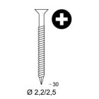 Vis à clouer Scrail® 22/25 x 30 galva PZ2 - 2000 pièces - 16S223072
