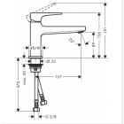 Mitigeur de lavabo metropol 100 bec long