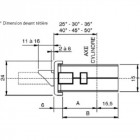 Serrure performa 3 points axe 30 mm têtière u de 24 x 6 x 1930 mm