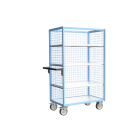 Servante grillagée 3 côtés avec 3 étagères plateau bois 1000 x 600 mm 500 kg - 880725225