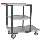 Servante FLAT-PACK™ 3 plateaux tôle galva 1 plateau 850 x 500 mm et 2 plateaux 550 x 500 mm roues TPE 250 kg - 884721323