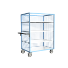 Servante grillagée 3 côtés avec 3 étagères plateau bois 1200 x 800 mm 500 kg - 880725235