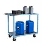 Servante mécano-soudée EVERSTEEL™ 2 plateaux tôle galva 1000 x 600 mm roues CC 250 kg - 880702311