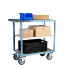 Servante mécano-soudée EVERSTEEL™ 3 plateaux médium 850 x 500 mm roues TPE 400 kg - 880701242