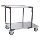 Servante montée FLAT-PACK™ 2 plateaux tôle galva 1 plateau 1200 x 800 mm et 1 plateau 900 x 800 mm roues TPE 400 kg - 886732441