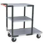 Servante montée FLAT-PACK™ 3 plateaux mélaminé 1 plateau 850 x 500 mm et 2 plateaux 550 x 500 mm roues CC 250 kg - 886721113