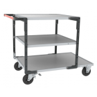 Servante montée FLAT-PACK™ 3 plateaux tôle galva 1 plateau 1200 x 800 mm et 2 plateaux 900 x 800 mm roues TPE 400 kg - 886732443