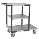 Servante montée FLAT-PACK™ 3 plateaux tôle galva 1 plateau 850 x 500 mm et 2 plateaux 550 x 500 mm roues TPE 250 kg - 886721323