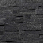 Parement quartzite shiny black ép.2/3cm - vendu par lot de 0.522 m²