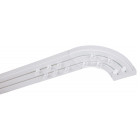 Simi rail de plafond tringle en pvc pour rideaux à crochets    blanc   double rail courbé 220 cm