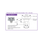 Siphon de sol inox solusec pour tube 50 verticale - dimensions aux choix Siphon de sol inox solusec pour tube 50 verticale - dimensions aux choix