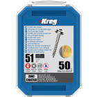 50 Vis à trous de poche 51 mm Revêtu de Zinc Maxi-Loc, Filetage épai - KREG - SML-C2-50