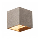 Solid cube, applique, grès noir, qt14 max. 25w