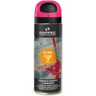 Traceur de chantier fluorescent 500 ml de couleur cerise - SOPPEC - 141525O