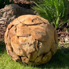 Sphère de jardin teck brun - Diamètre au choix