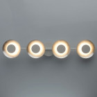 Spot argenté techno 4 ampoules 11 cm